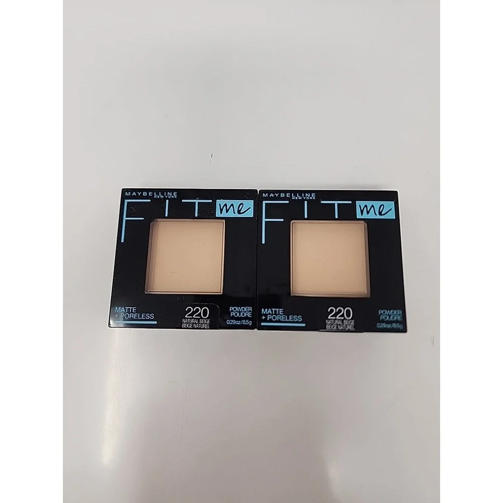Maybelline Fit‎ Me Matte + Poreless Pressed Powder #220 Natural Beige 2PACK